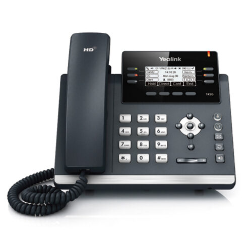 Yealink SIP-T42G Handset met snoer LCD Zwart, Grijs
