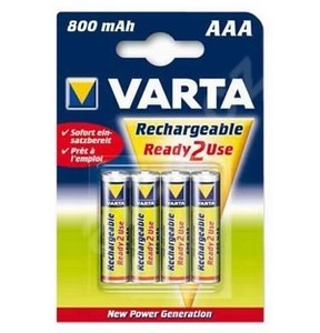 Varta Batterij NiMH AAA/LR03 1.2 V 800 mAh R2U 4-blister