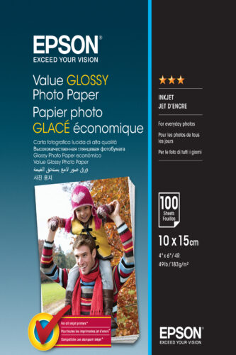 Epson Value Glossy Photo Paper - 10x15cm - 100 vel