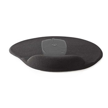 Nedis muismat met polsondersteuning (zwart)