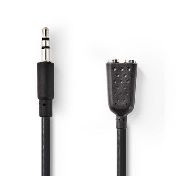 Nedis Stereo-Audiokabel 3,5 mm Male - 2x 3,5 mm Female 0,2m