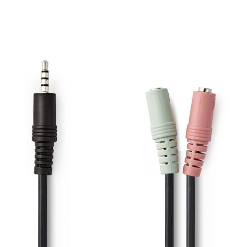 Nedis Audiokabel 3,5 mm Male - 2x 3,5 mm Female 0,2m