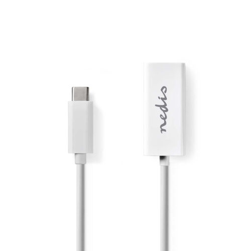 Nedis USB-C Male - RJ45 Female 0,2m Wit