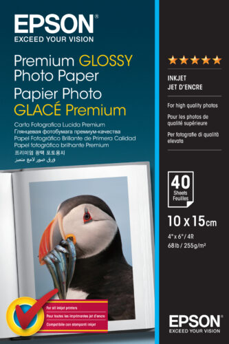Epson Premium Glossy Photo Paper - 10x15cm - 40 vel