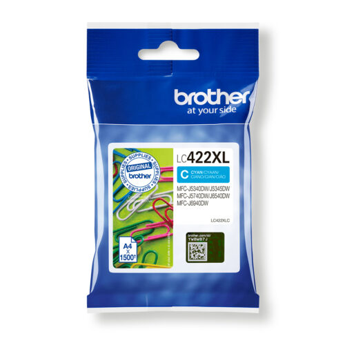 Brother LC422XLC inktcartridge cyaan (1500 pagina's)
