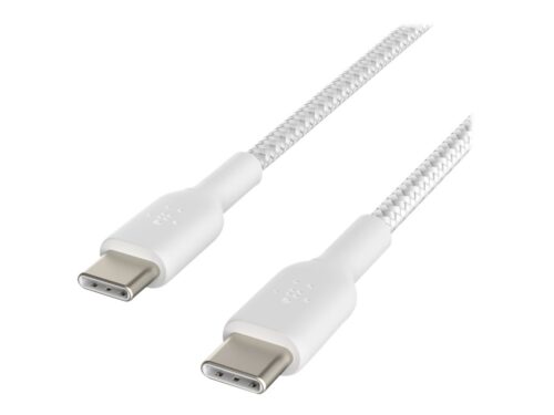 Belkin USB-C - USB-C kabel - 1m - wit - nylon