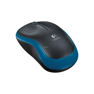 Logitech M185 draadloze muis (zwart/blauw)