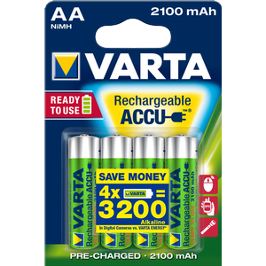 Varta Batterij NiMH AA/LR6 1.2 V 2100 mAh R2U 4-blister
